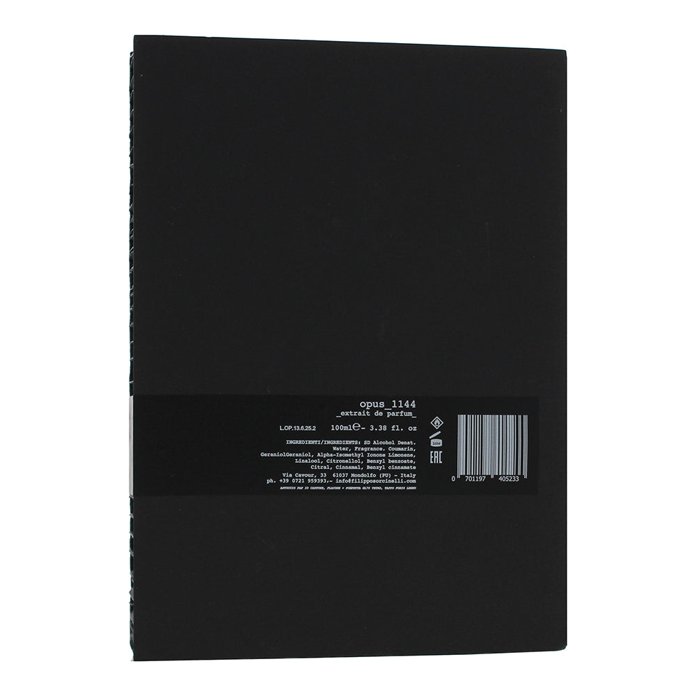 Filippo Sorcinelli Opus 1144 Extrait de Parfum 100ml - Ingredients