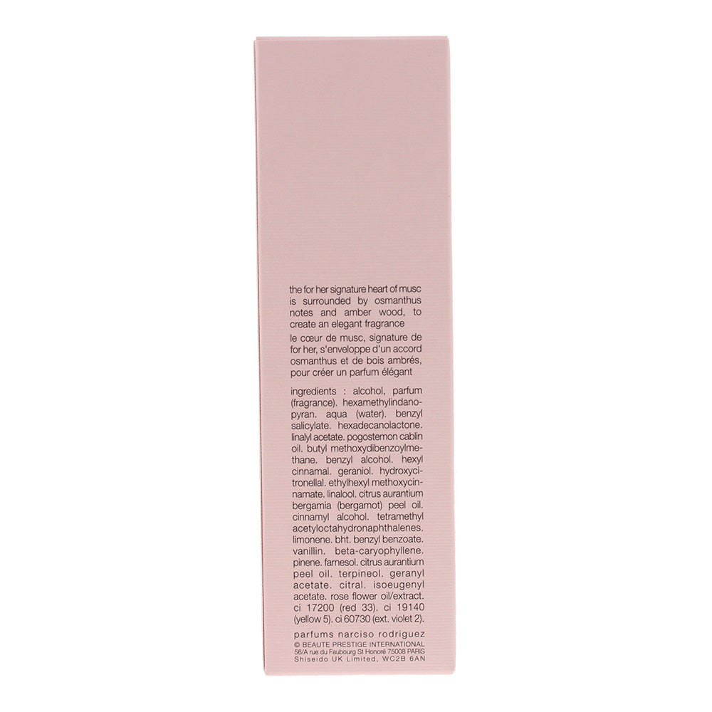 Narciso Rodriguez For Her Refill Eau de Toilette 150ml - Ingredients