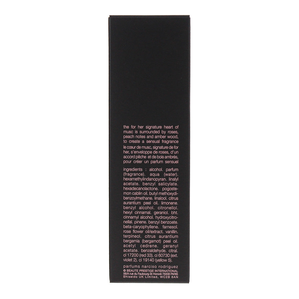 Narciso Rodriguez For Her Refill Eau de Parfum 150ml - Ingredients