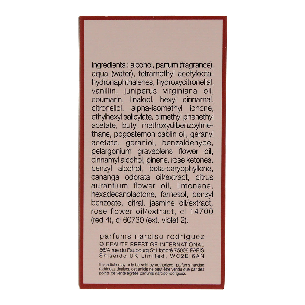 Narciso Rodriguez All Of Me Floral Eau de Parfum 30ml - Ingredients