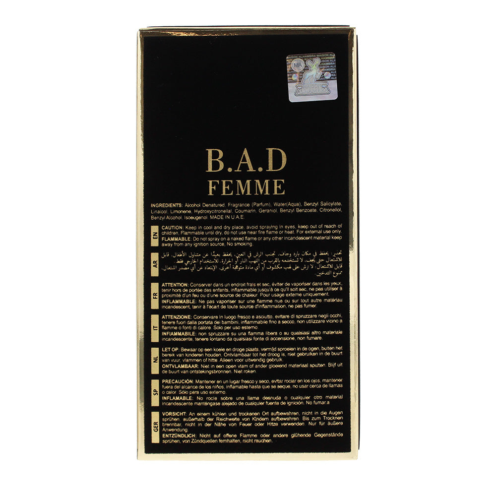 Maison Alhambra Bad Femme Eau de Parfum 100ml - Ingredients