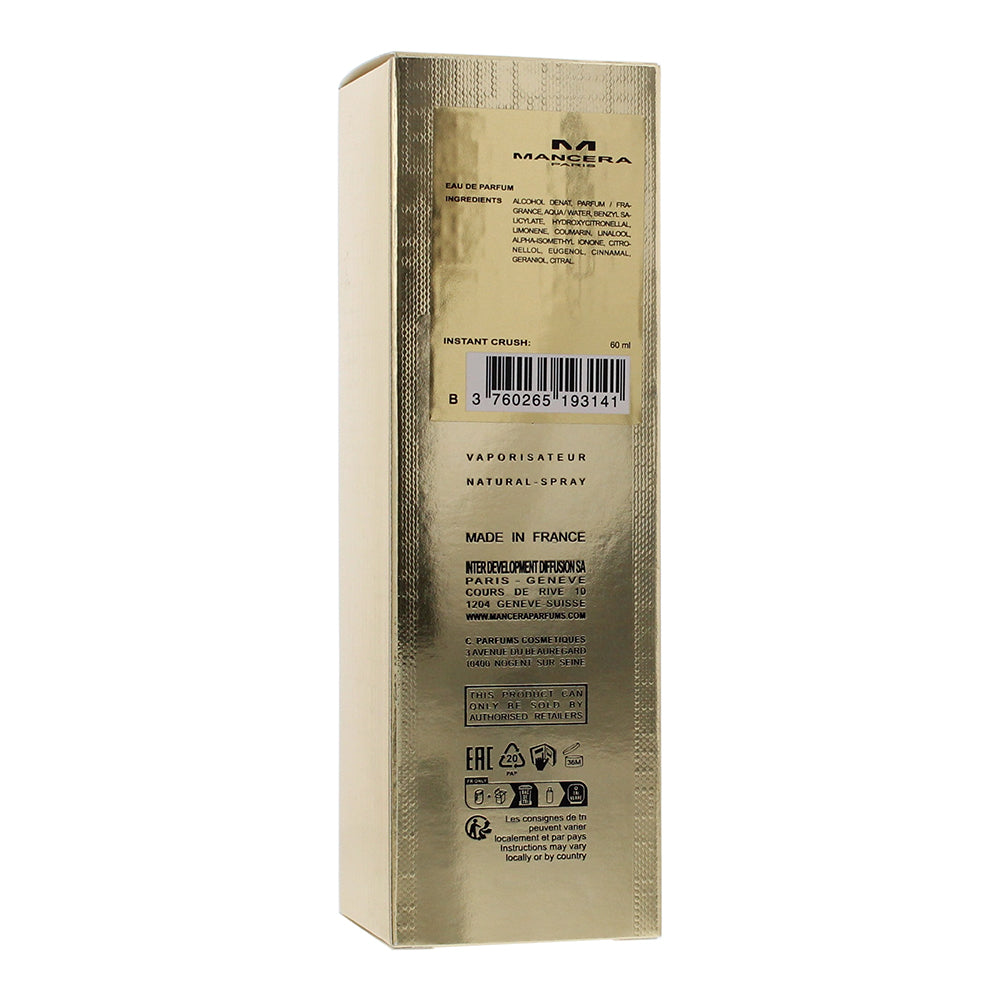 Mancera Paris Instant Crush Eau de Parfum 60ml - Ingredients