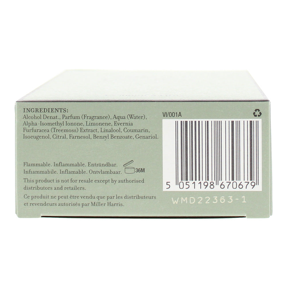 Miller Harris Vetiver Insolent Eau de Parfum 100ml - Ingredients