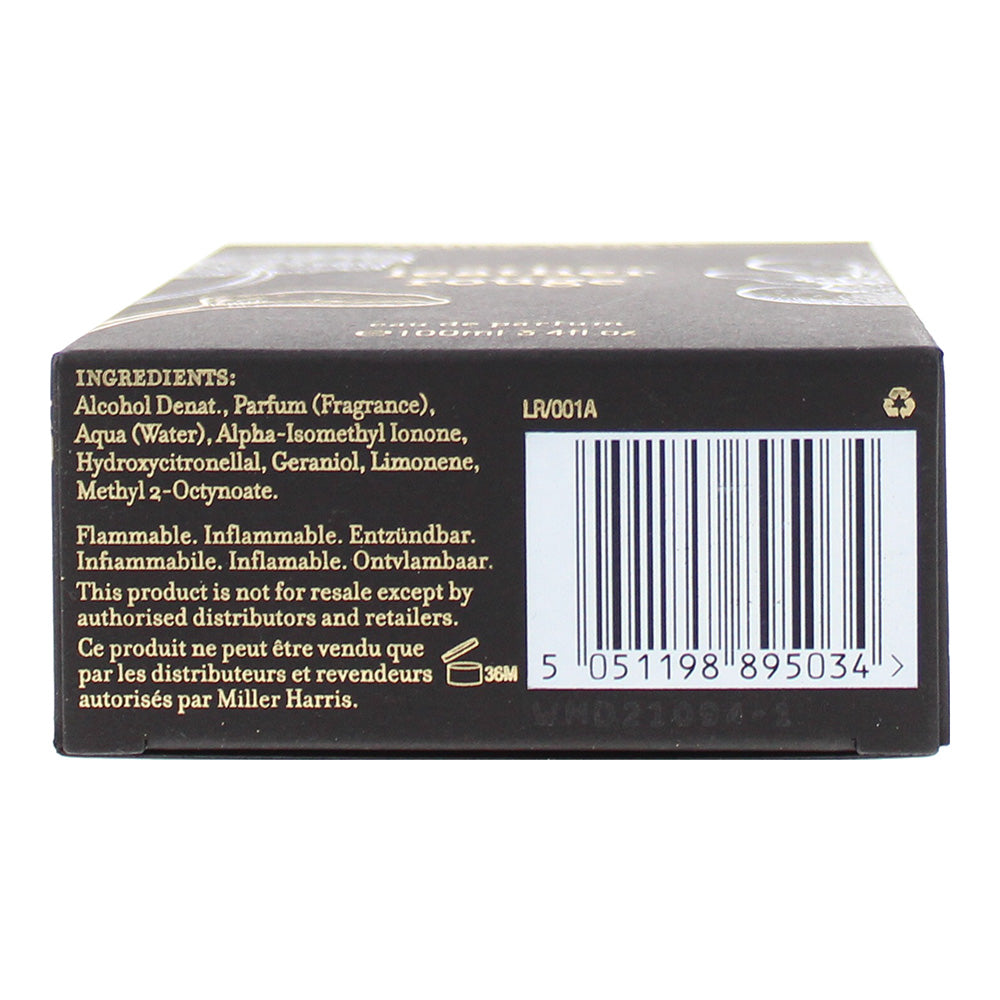 Miller Harris Leather  Rouge Eau de Parfum 100ml - Ingredients