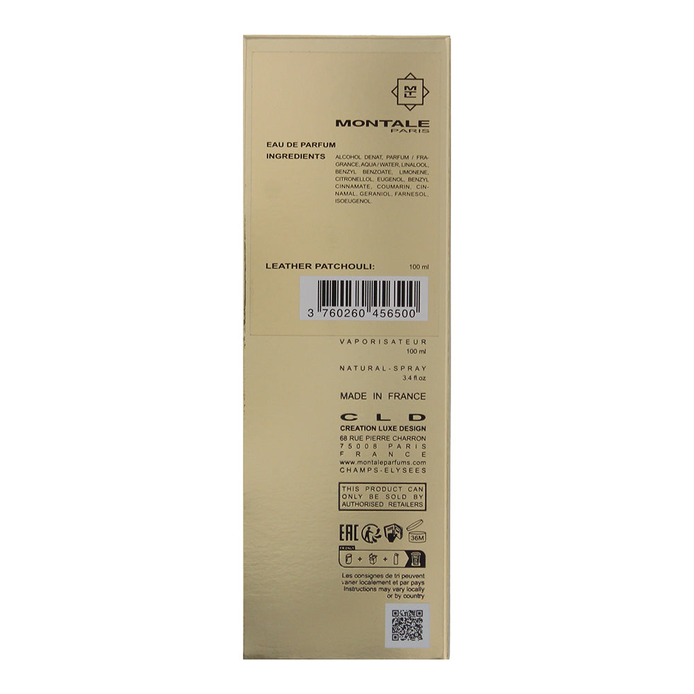Montale Leather Patchouli Eau de Parfum 100ml - Ingredients