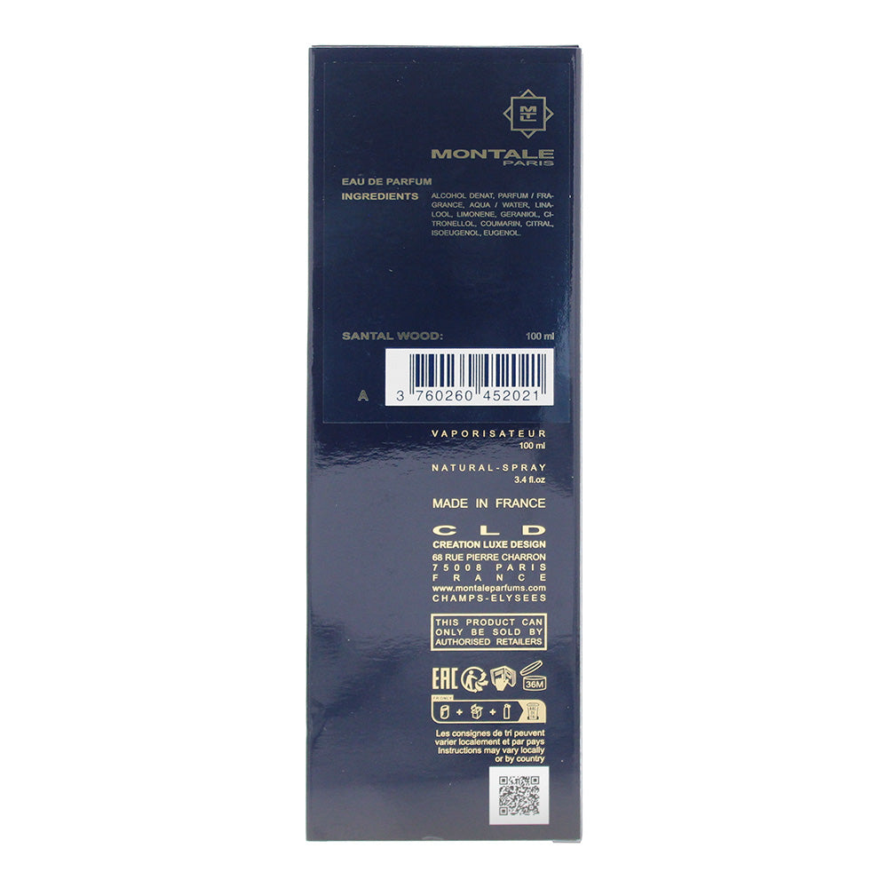 Montale Santal Wood Eau de Parfum 100ml - Ingredients