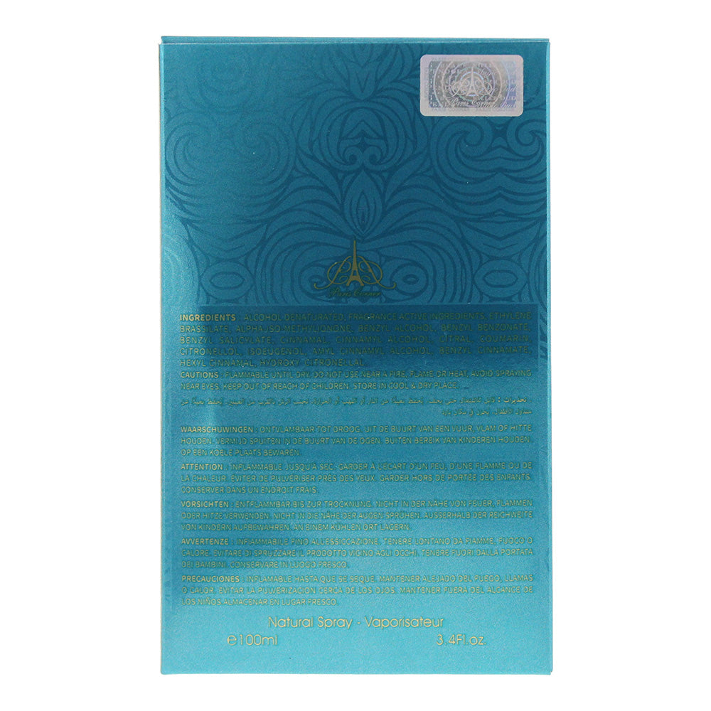 Paris Corner Voux Turquoise Eau de Parfum 100ml - Ingredients