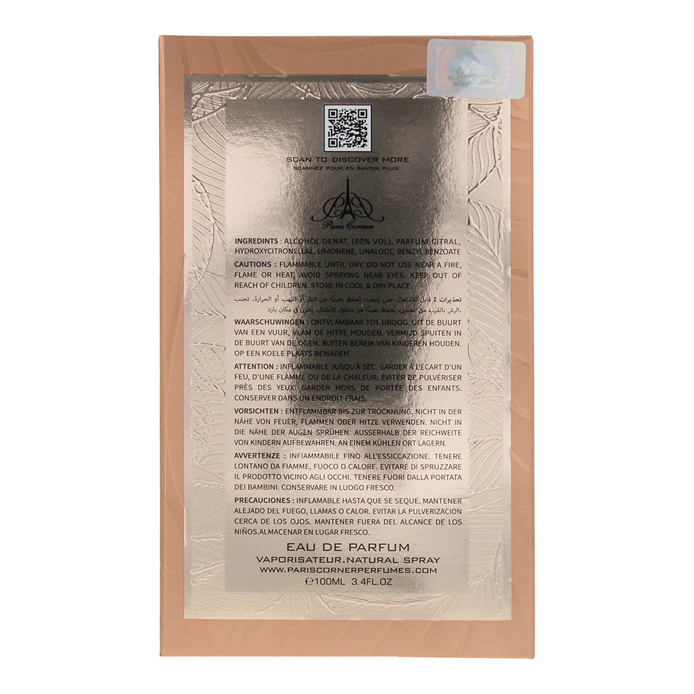 Paris Corner Qissa Delicious Eau de Parfum 100ml - Ingredients