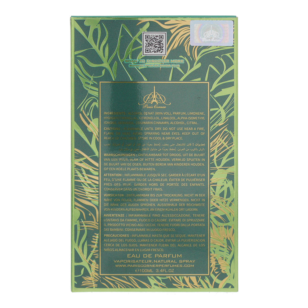 Paris Corner Khair Pistachio Eau de Parfum 100ml - Ingredients