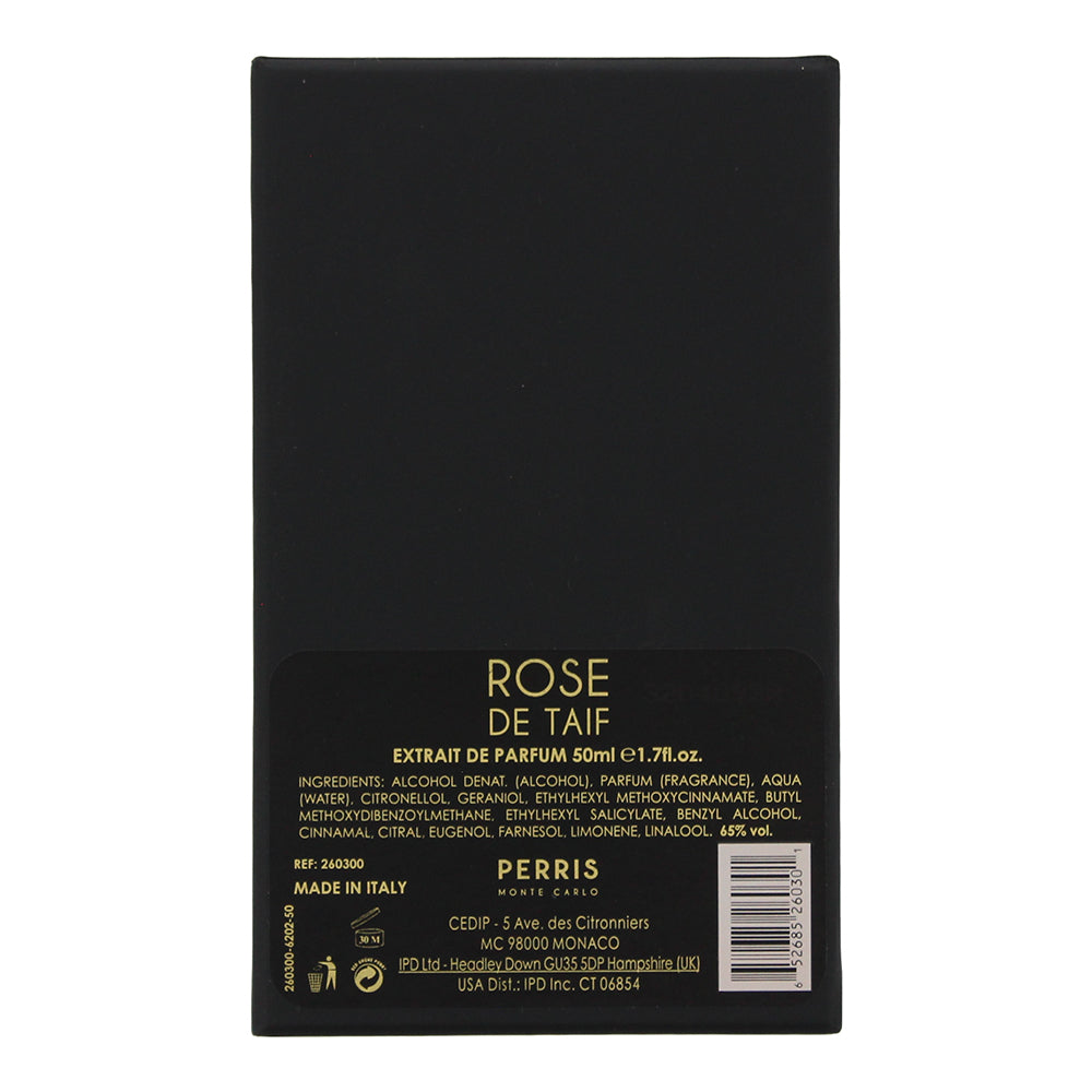 Perris Monte Carlo Rose De Taif Extrait de Parfum 50ml - Ingredients