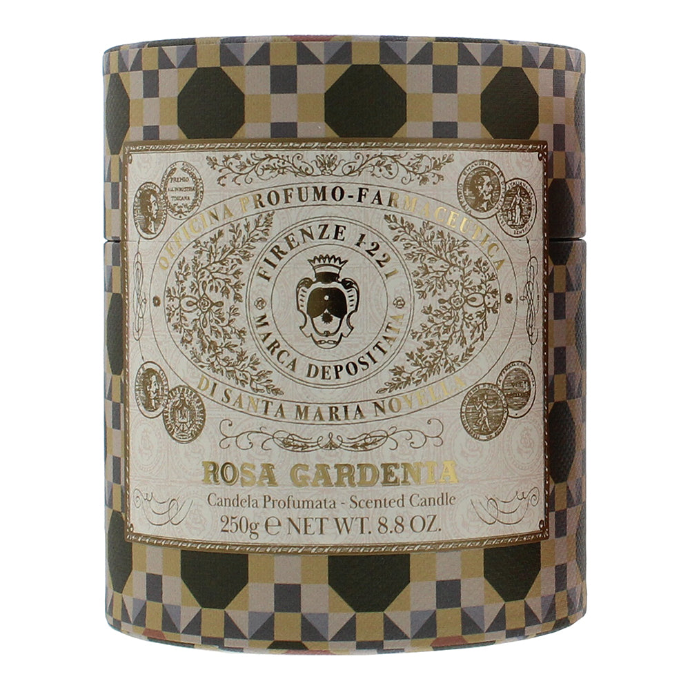 Santa Maria Novella Rosa Gardenia Candle 250g - Box