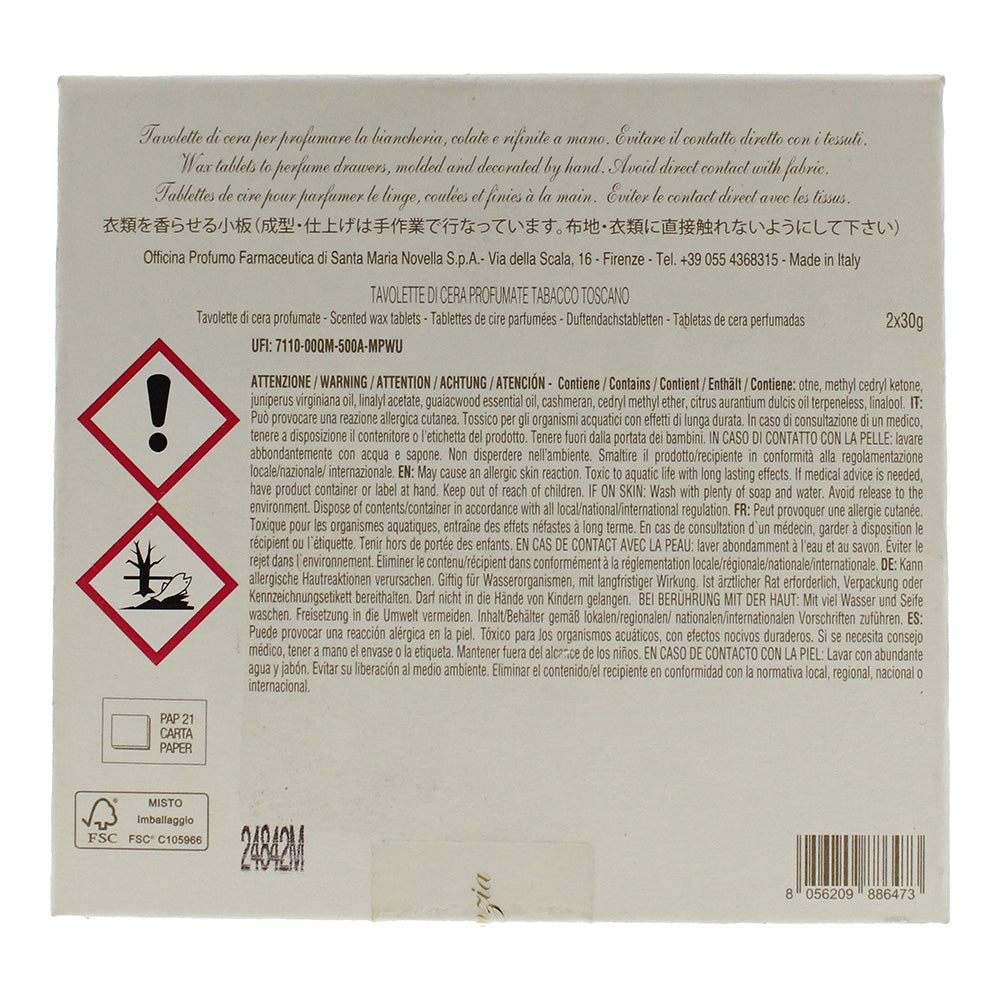 Santa Maria Novella Tabacco Toscano Wax Tablets Room Refresher 30g