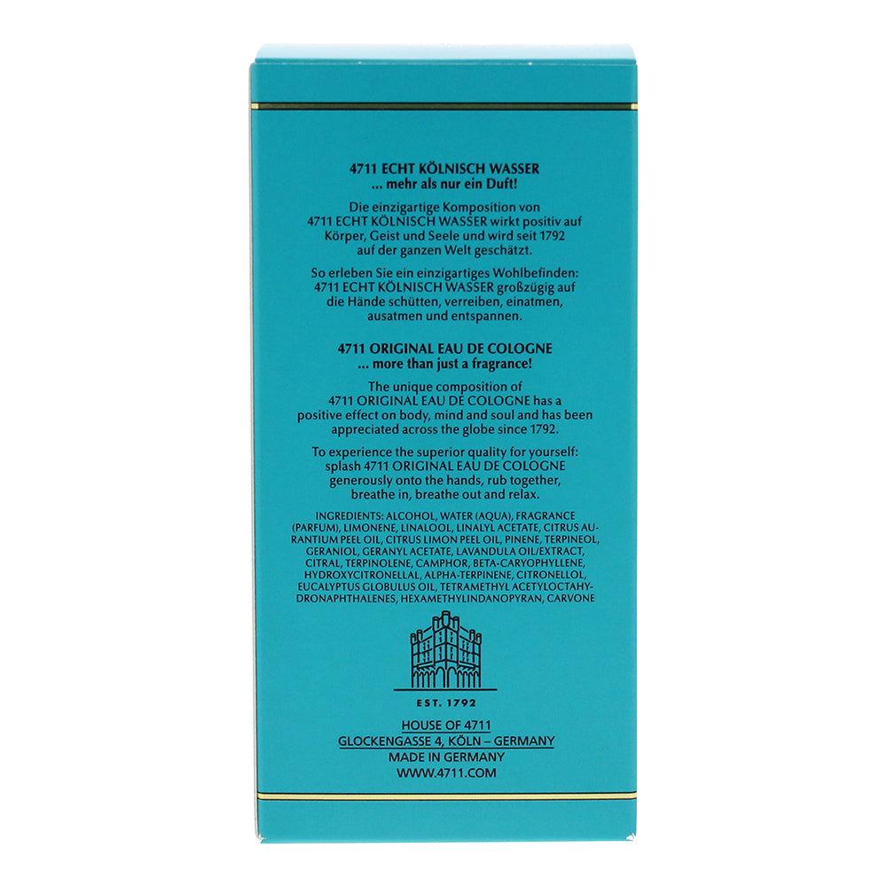 4711 Original Eau de Cologne 100ml - Ingredients