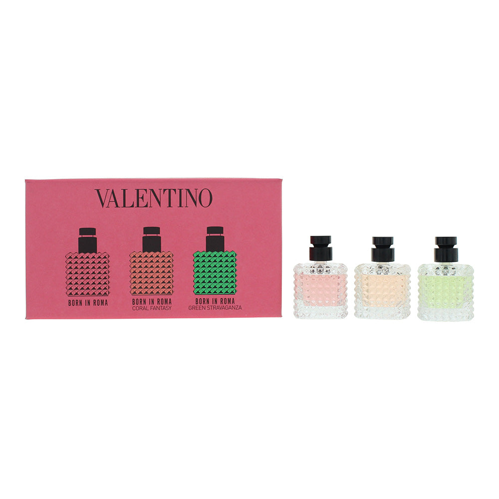 Valentino Born In Roma 3 Piece Gift Set: Born in Roma EDP 6ml + Coral Fantasy ED