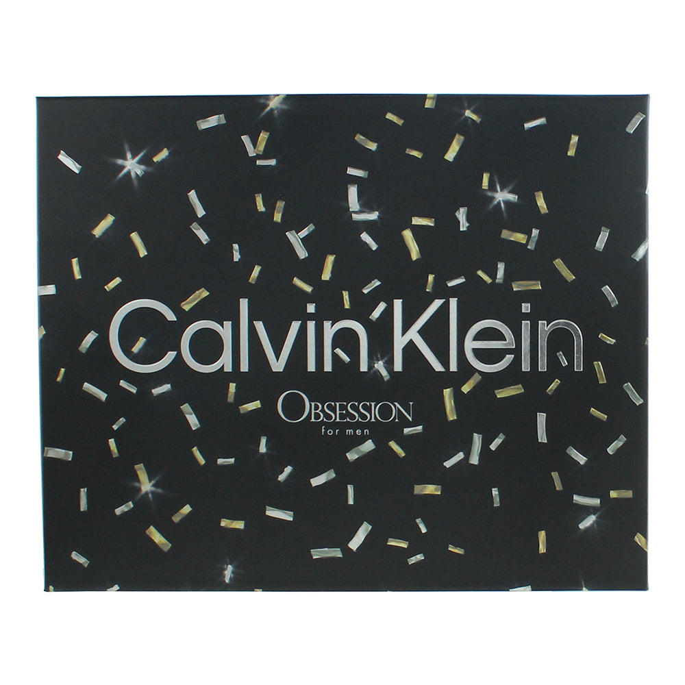 Calvin Klein Obsession For Men 3 Piece Gift Set: Eau de Toilette 125ml - Aftersh - Box