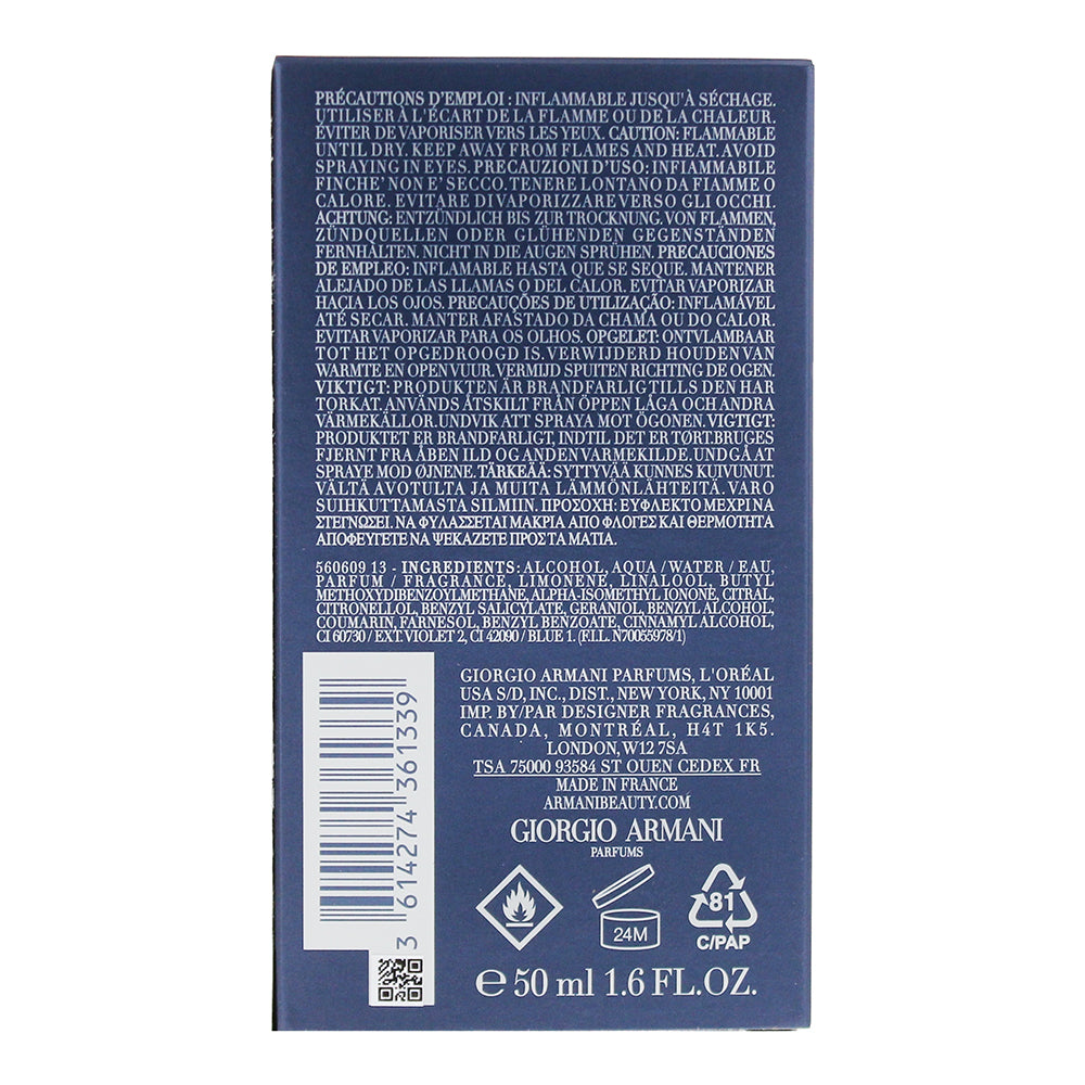 Giorgio Armani Acqua Di Giò Profondo Eau de Toilette 50ml - Ingredients