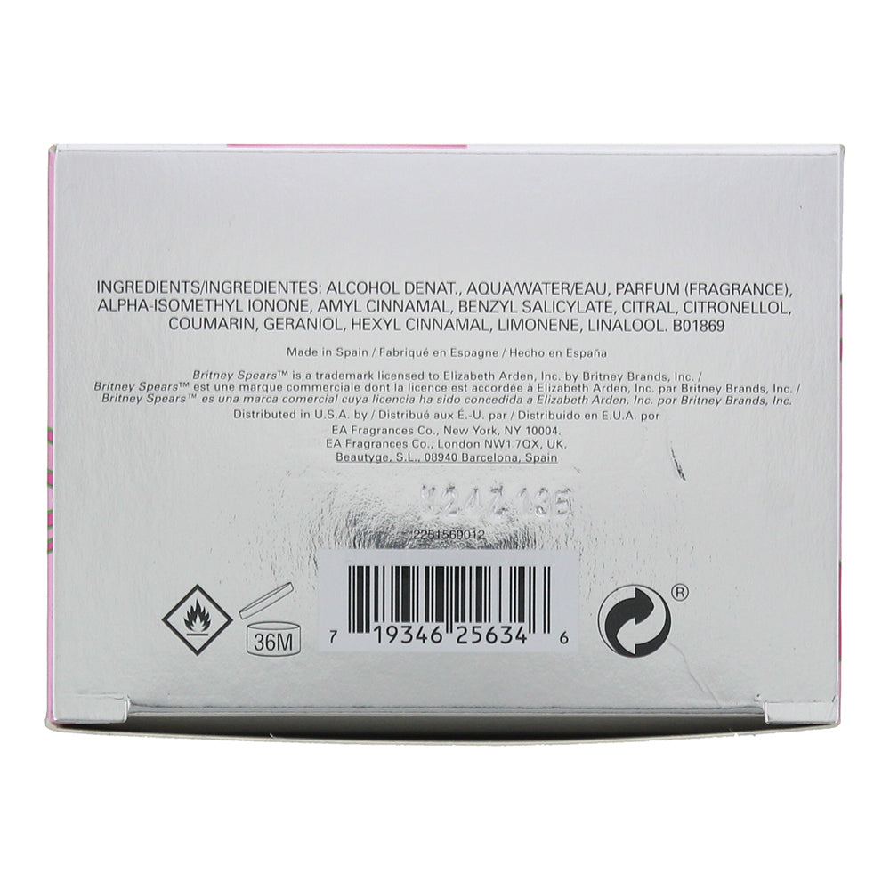 Britney Spears Fantasy Sheer Eau de Toilette 100ml - Ingredients