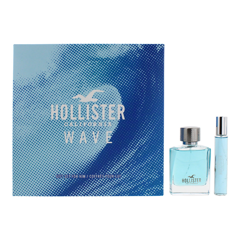 Hollister Wave For Him 2 Piece Gift Set: Eau De Toilette 50ml - Eau De Toilette 