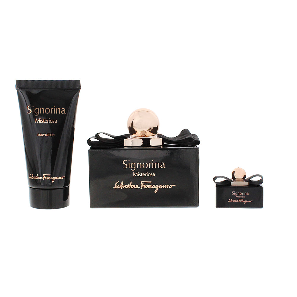 Salvatore Ferragamo Signorina Misteriosa 3 Piece Gift Set: EDP 100ml - EDP 5ml - - Product