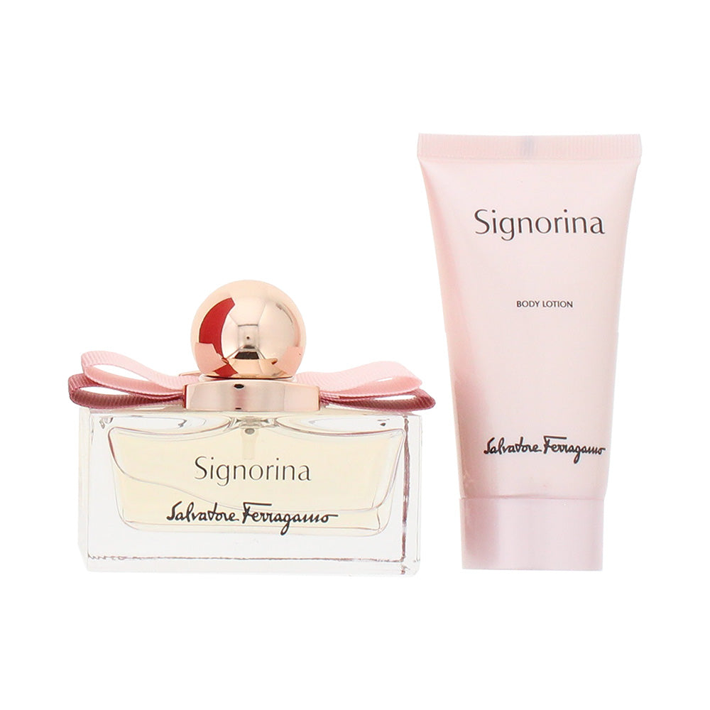 Salvatore Ferragamo Signorina 2 Piece Gift Set: Eau De Parfum 50ml - Body Lotion - Product