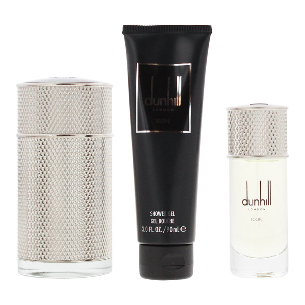 Dunhill Icon 3 Piece Gift Set: EDP 100ml - Eau de Parfum 30ml - Shower Gel 90ml - Product