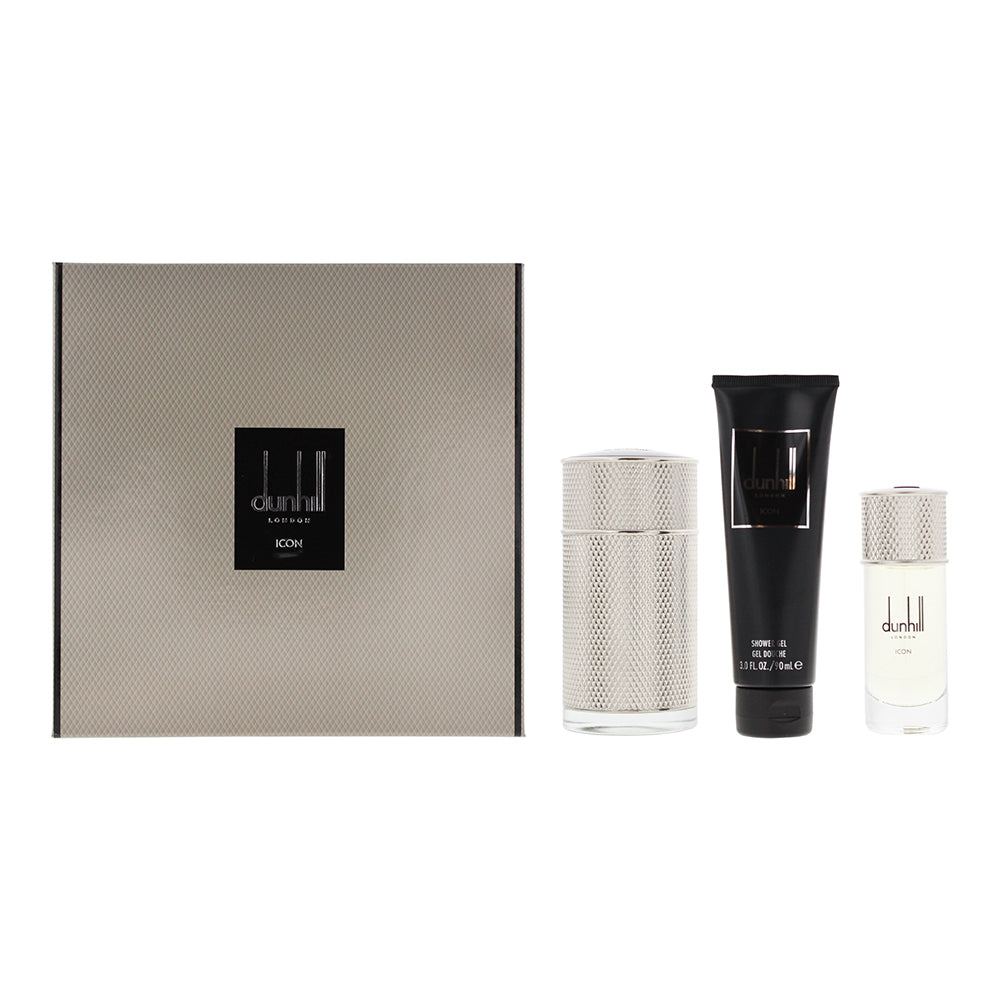Dunhill Icon 3 Piece Gift Set: EDP 100ml - Eau de Parfum 30ml - Shower Gel 90ml