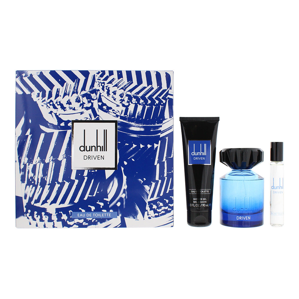 Dunhill Driven Blue 3 Piece Gift Set: EDT 100ml - EDT 15ml - Shower Gel 90ml