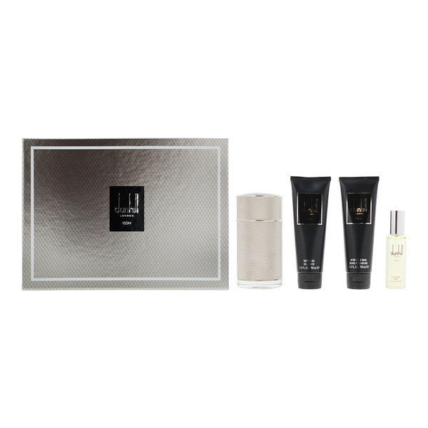 Dunhill Icon 4 Piece Gift Set: EDP 100ml - Eau de Parfum 30ml - Aftershave 90ml 