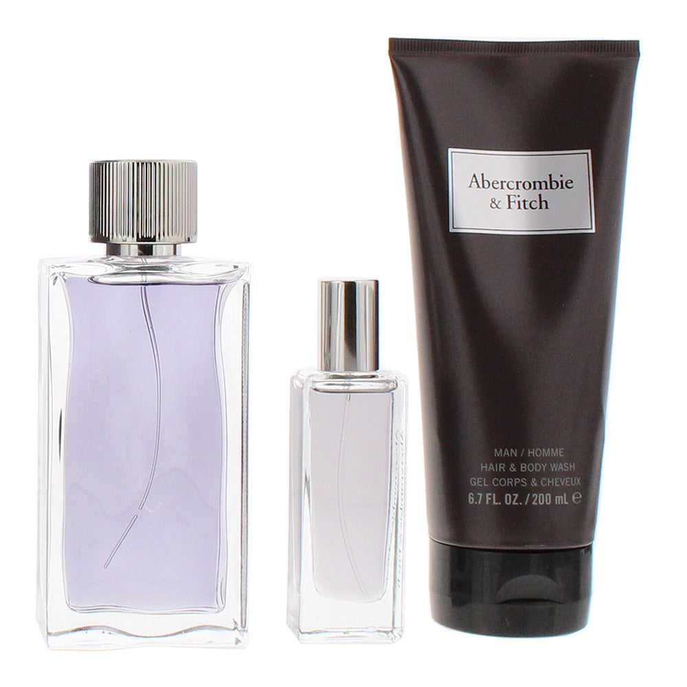 Abercrombie & Fitch First Instinct 3 Piece Gift Set: Eau de Toilette 100ml - Eau - Product