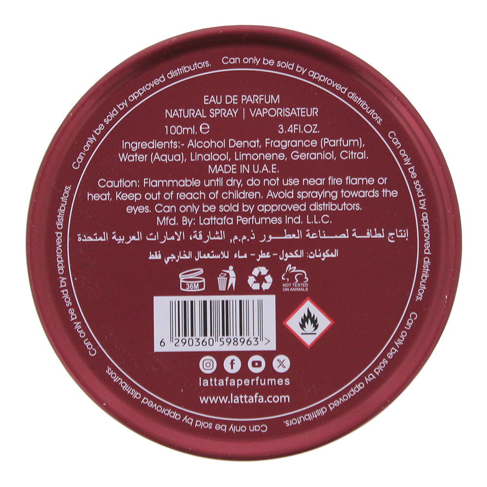 Lattafa Mayar Cherry Intense Eau de Parfum 100ml - Ingredients