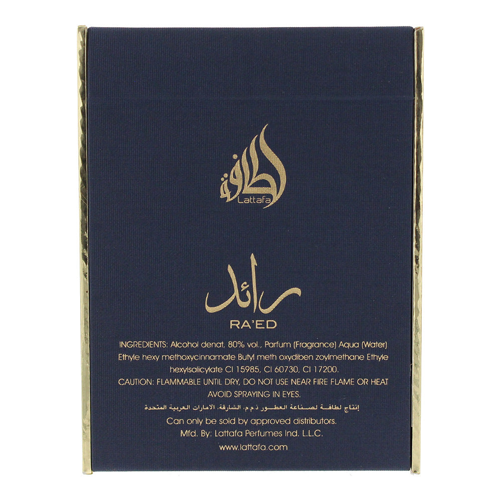 Lattafa Ra'ed Absolu Eau de Parfum 100ml - Ingredients