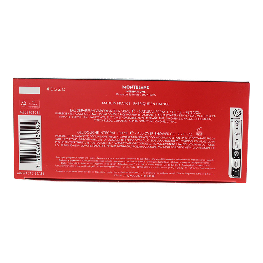 Montblanc Legend Red 2 Piece Gift Set: Eau de Parfum 50ml - Shower Gel 100ml