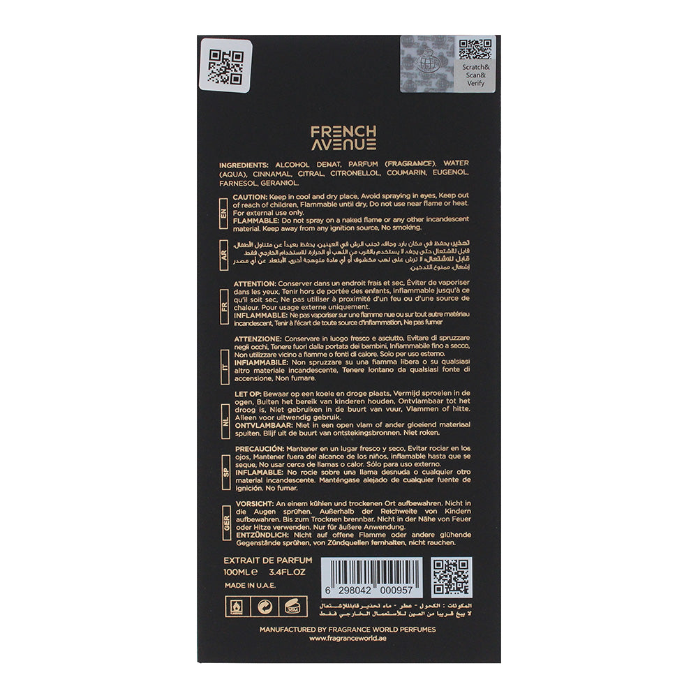 French Avenue Amber Empire Extrait de Parfum 100ml