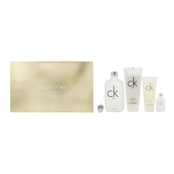 Calvin Klein Ck One 4 Piece Gift Set: Eau de Toilette 200ml - Eau de Toilette 15