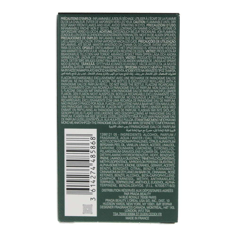 Prada Paradigme Eau de Parfum 30ml - Ingredients