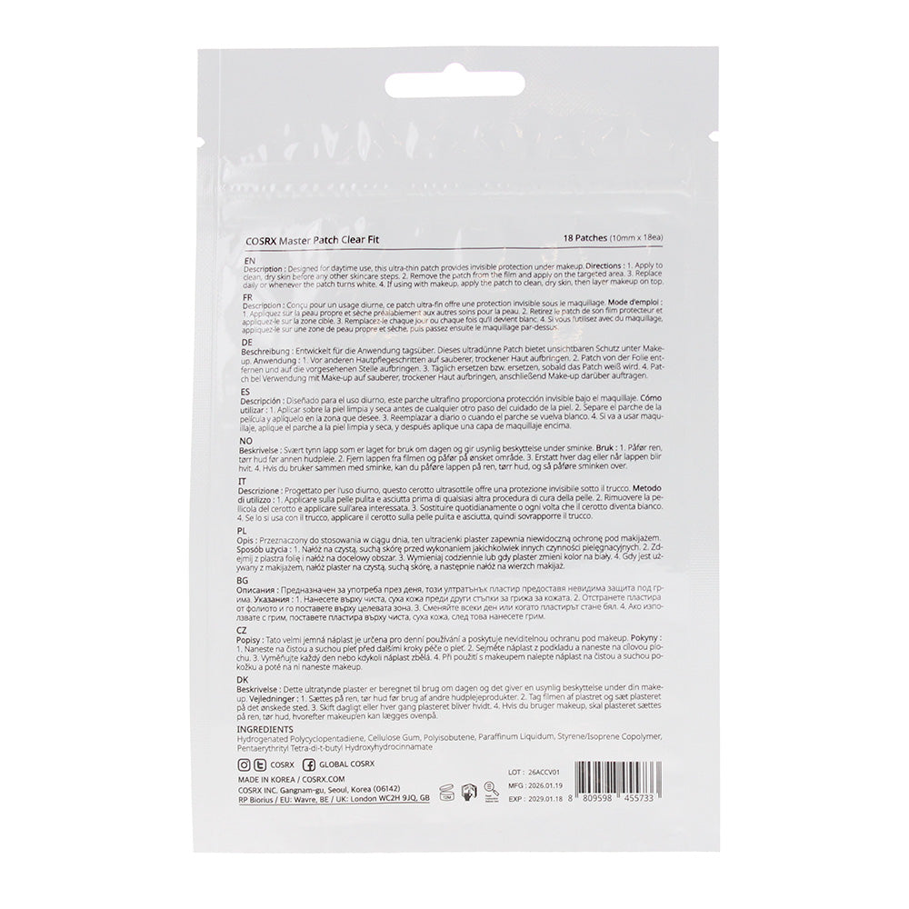Cosrx Clear Fit Master Patch x 18pcs