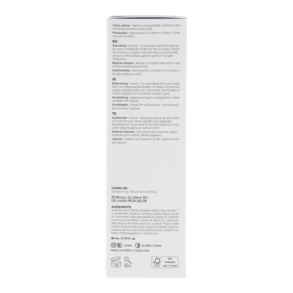 Cosrx Advanced Snail Radiance Dual Essence 80ml