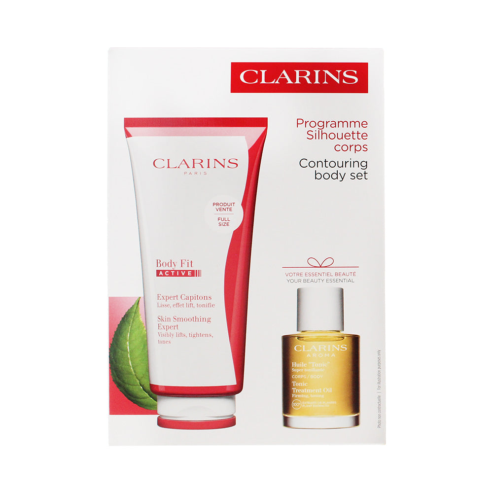 Clarins Body Fit 2 Piece Gift Set: Body Fit Active Cream 200ml - Tonic Treatment