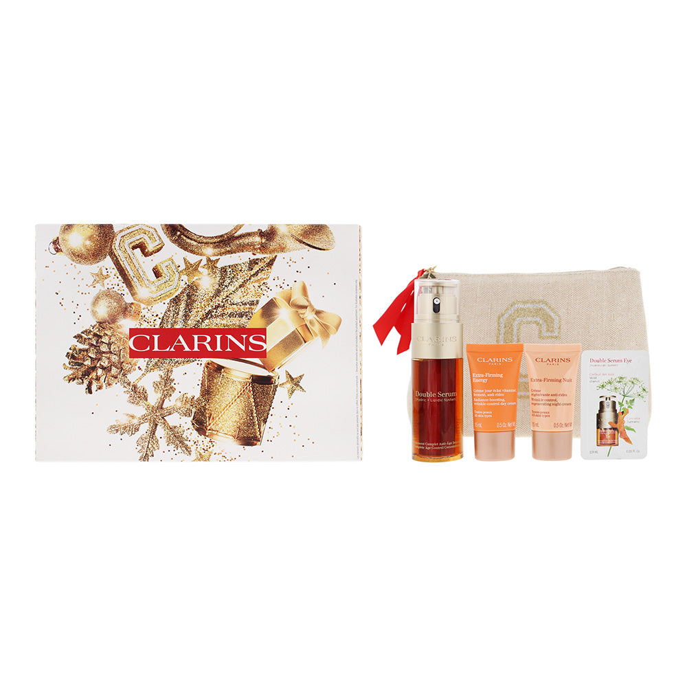 Clarins Double Serum 3 Piece Gift Set: Double Serum 50ml - Day Cream 15ml - Nigh