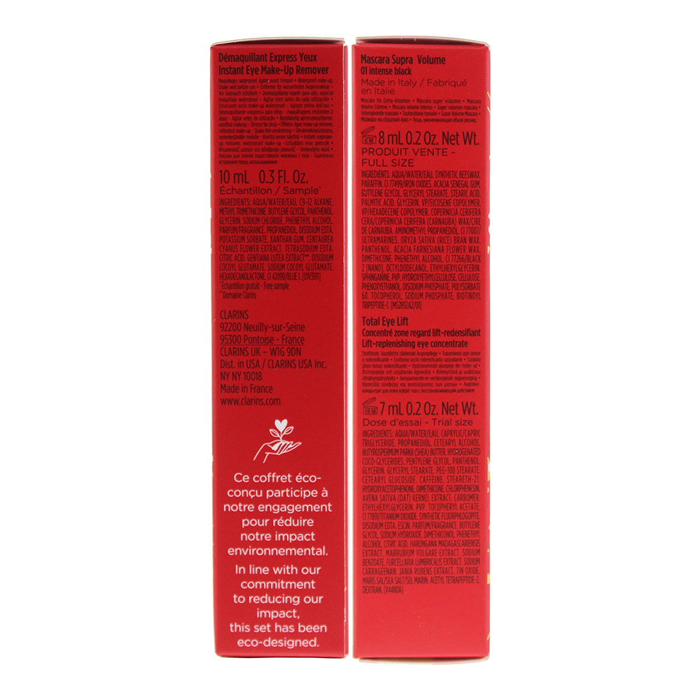 Clarins All About Eyes 3 Piece Gift Set: Mascara 8ml - Eye Serum 7ml - Make-Up R