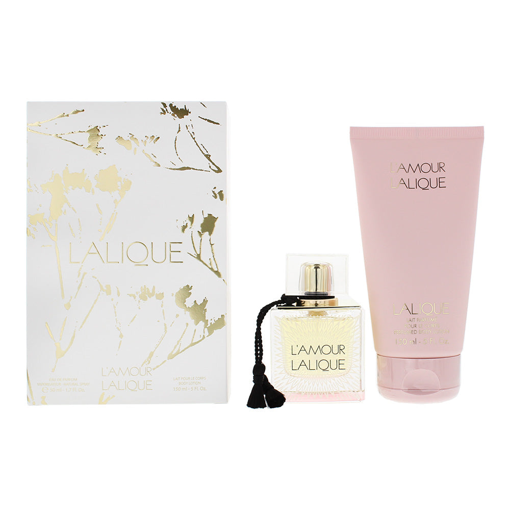 Lalique L'amour 2 Piece Gift Set: Eau de Parfum 50ml - Body Lotion 150ml