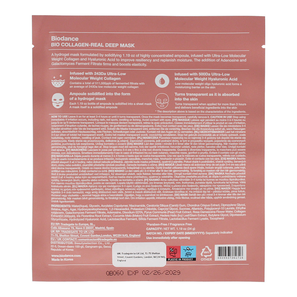 Biodance Bio-Collagen Real Deep Mask Sheet 1 x 34g