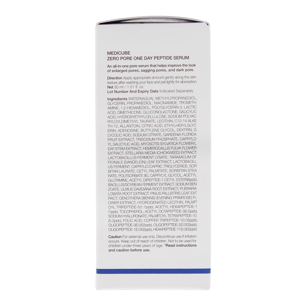 Medicube Zero Pore One Day Peptide Serum 30ml