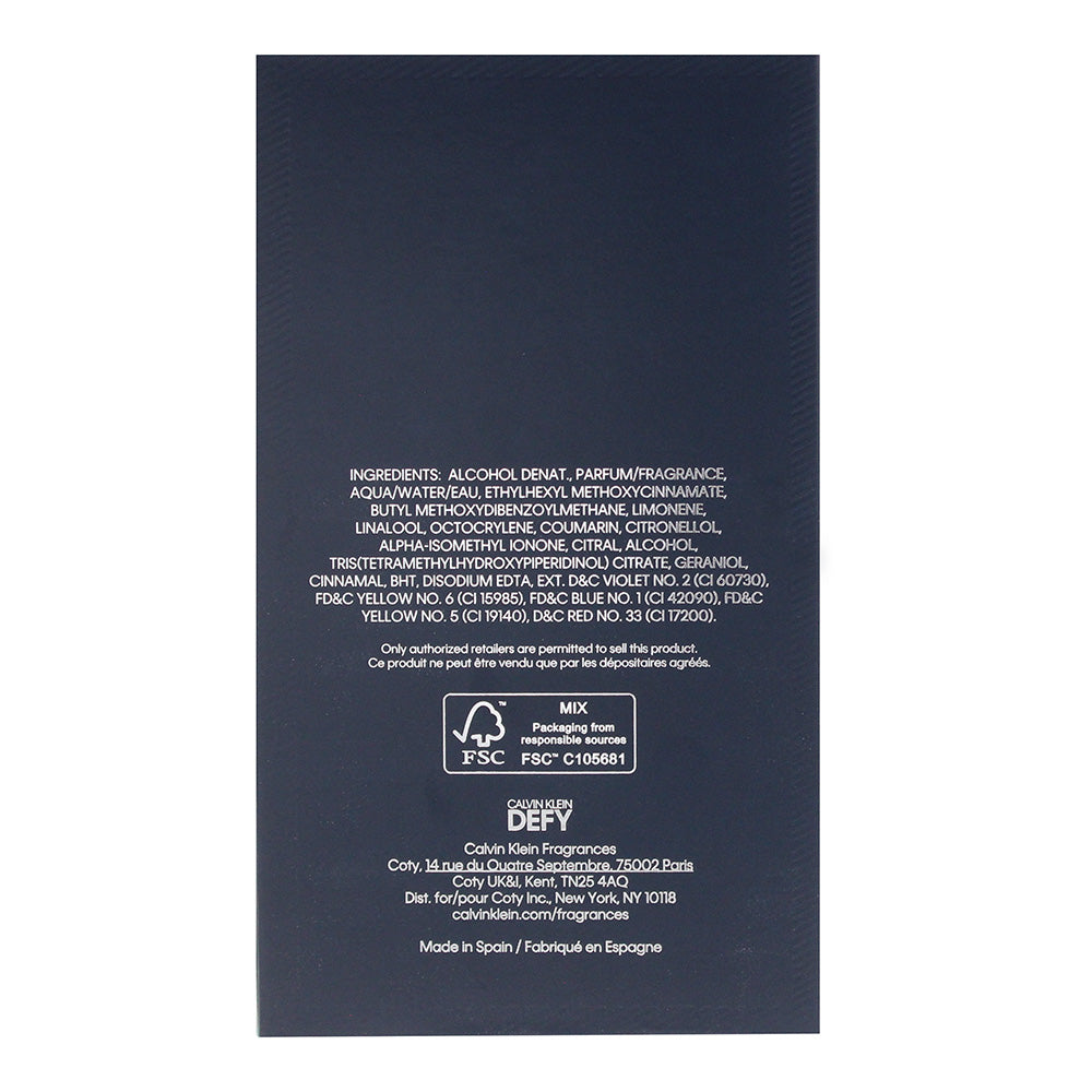 Calvin Klein Defy Eau de Toilette 200ml