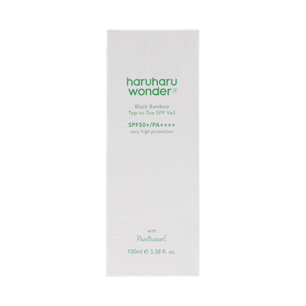 Haruharu Wonder Black Bamboo Top To Toe Spf 50+ Sunscreen 100ml - Box