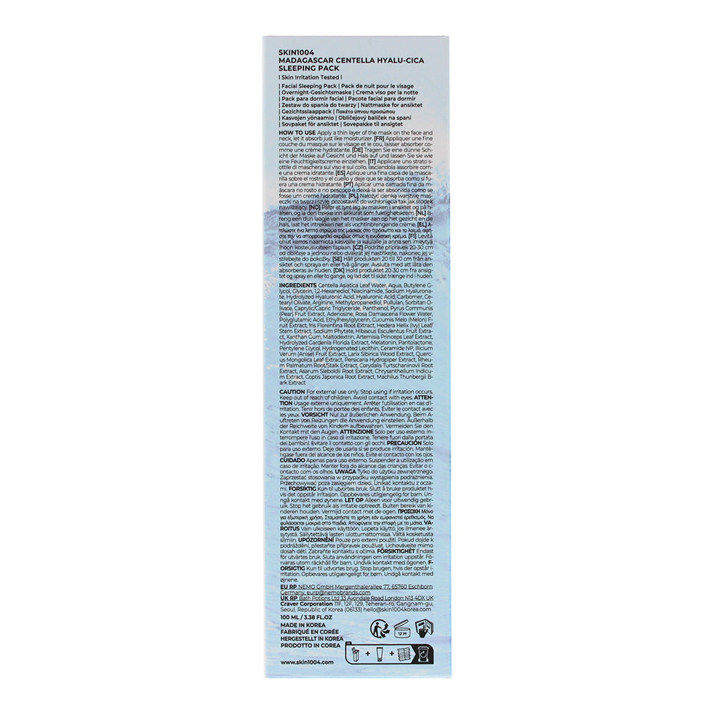 Skin1004 Madagascar Centella Hyalu-Cica Sleeping Mask 100ml