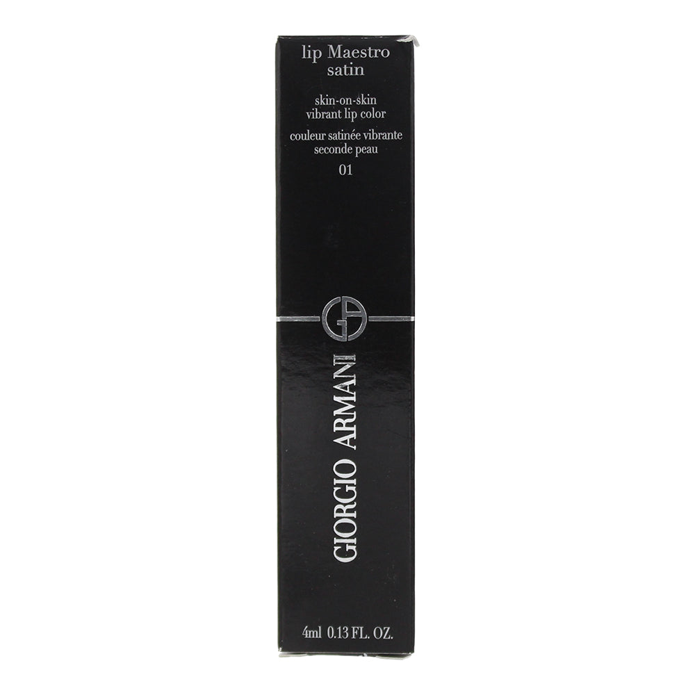 Giorgio Armani Lip Maestro Satin 01 Lipstick 4ml - Box