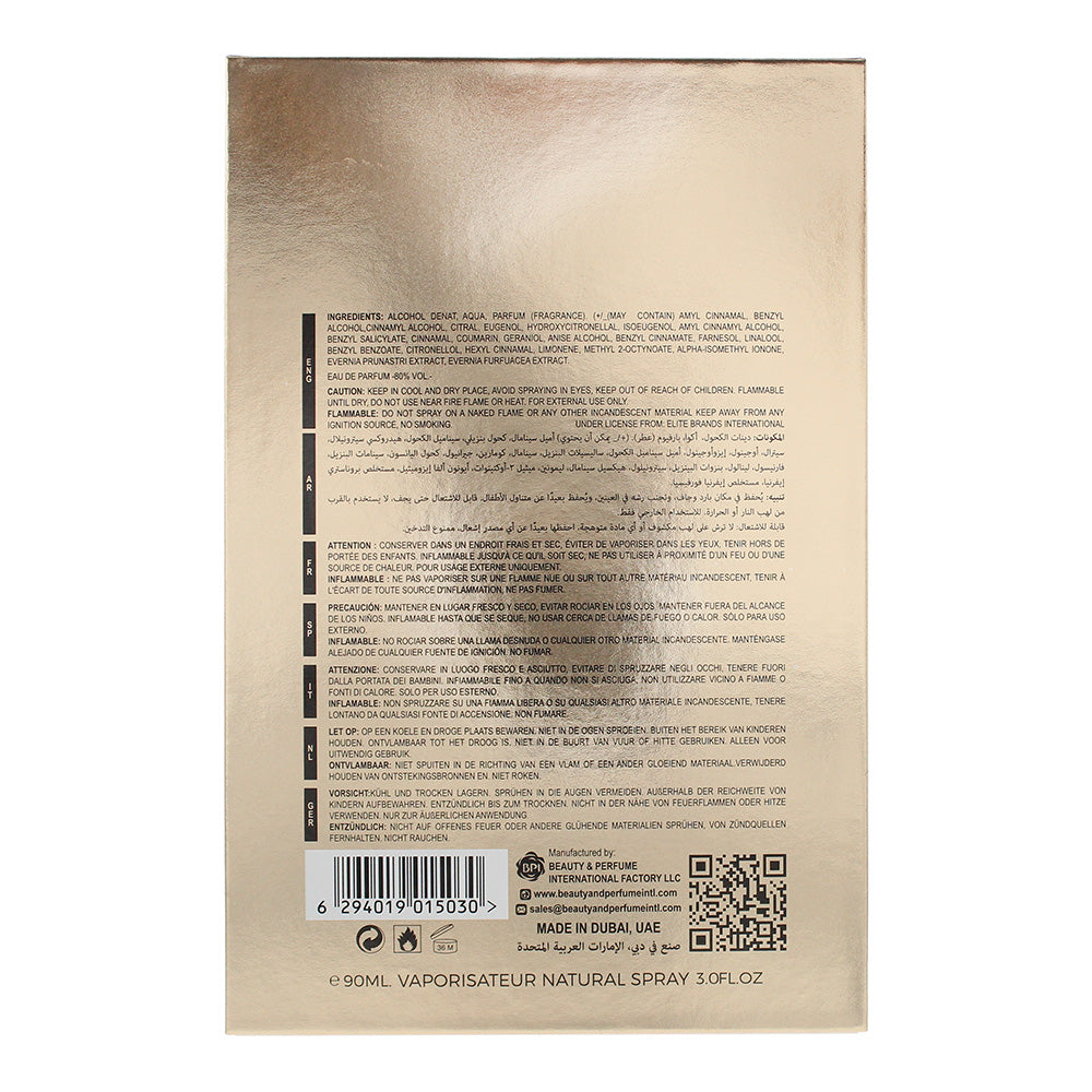 Le Falcone Qannas Eau de Parfum 90ml - Ingredients