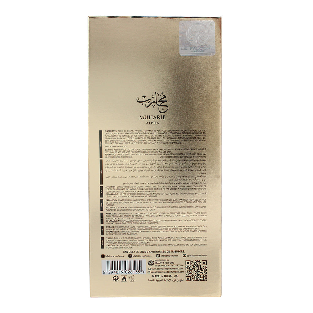 Le Falcone Niche Collection Muharib Alpha Extrait de Parfum 85ml - Ingredients
