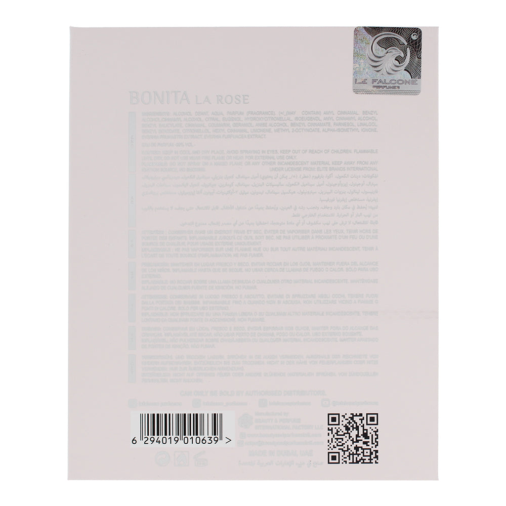 Le Falcone Bonita La Rose Eau de Parfum 100ml - Ingredients